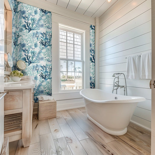 Beach Wallpaper: Sandy Shores and Wave-Kissed Serenity - Painted Paper