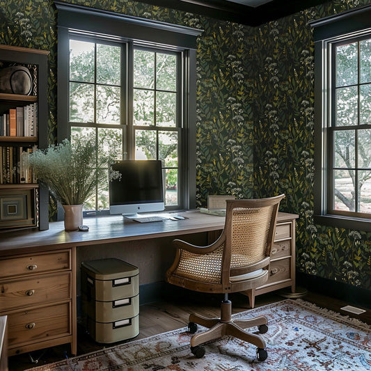 Fern Wallpaper: Lush Greenery Evoking Forest Mysteries - Painted Paper