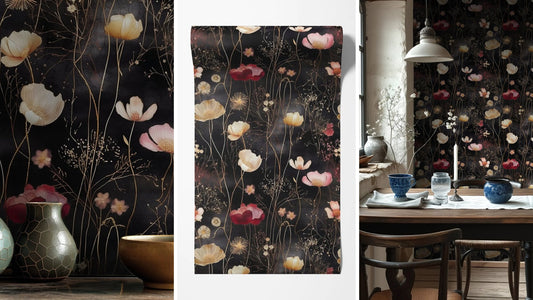 Five Paint Colors to Coordinate With Our Tina Abstract Floral Wallpaper - Painted Paper