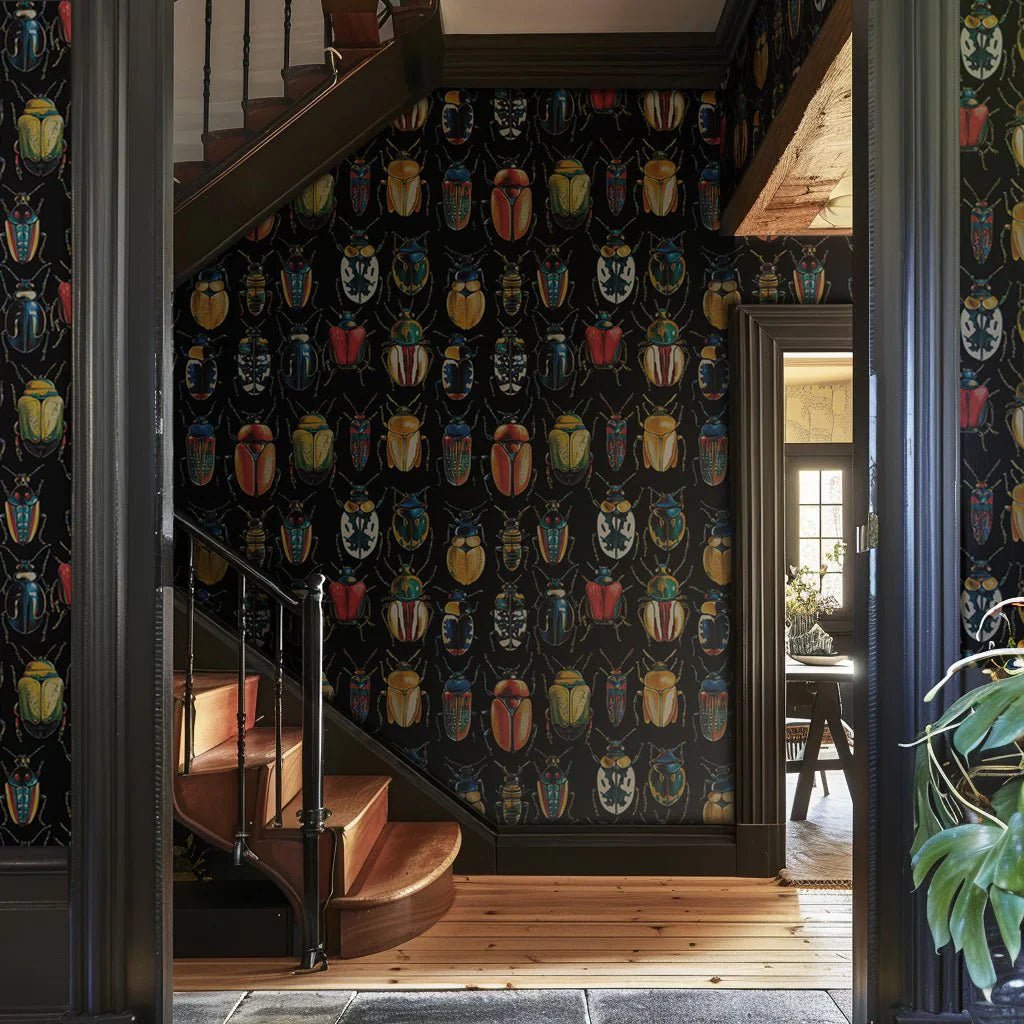 Insect Wallpaper: Tiny Critters Crawling with Curious Detail - Painted Paper