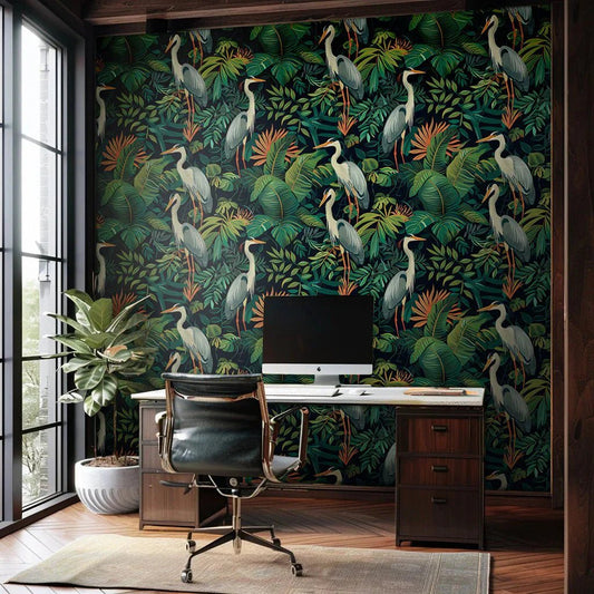 Palm Leaves Wallpaper: Tropical Fronds Swaying in Breezy Bliss - Painted Paper