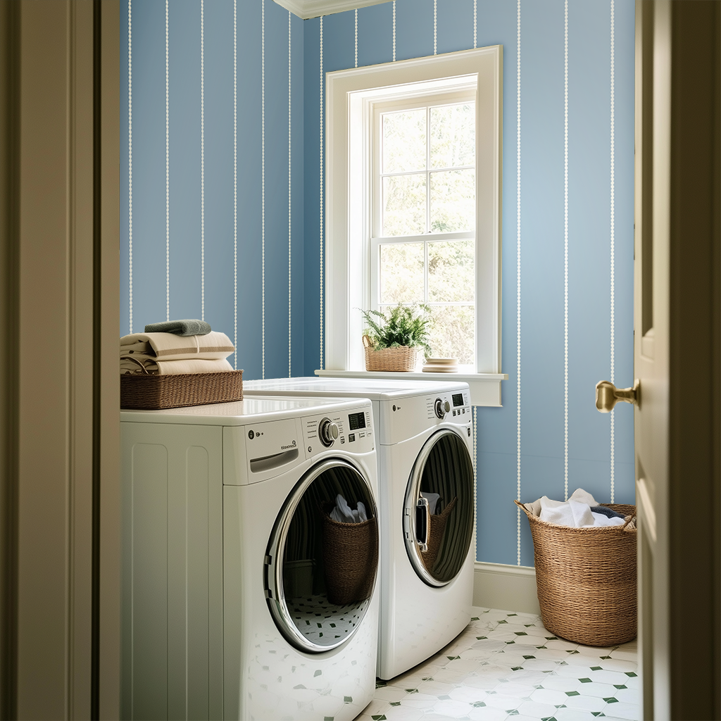 Araminta Blue Wallpaper