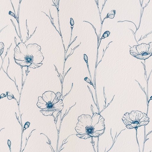 Alice Poppy Wallpaper - Painted Paper