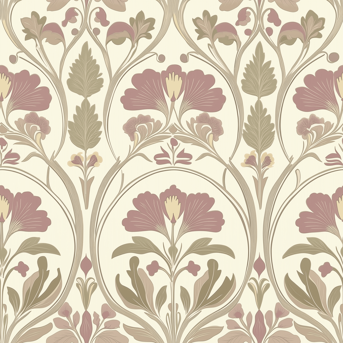 Amethyste Garden Wallpaper - Painted Paper