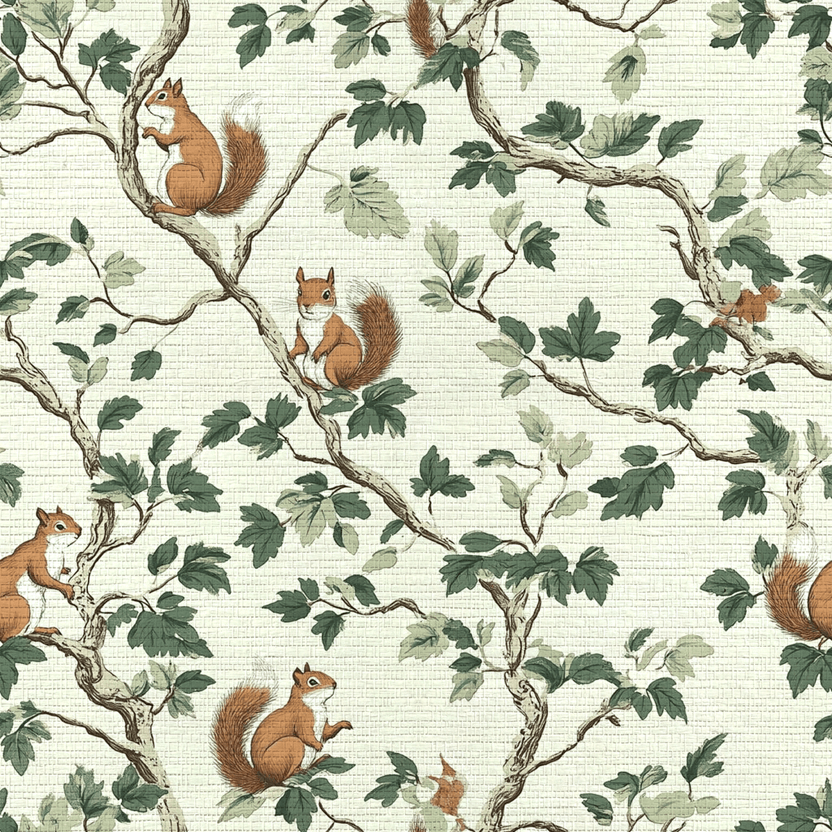Autumn Scurry Faux Grasscloth Wallpaper - Painted Paper