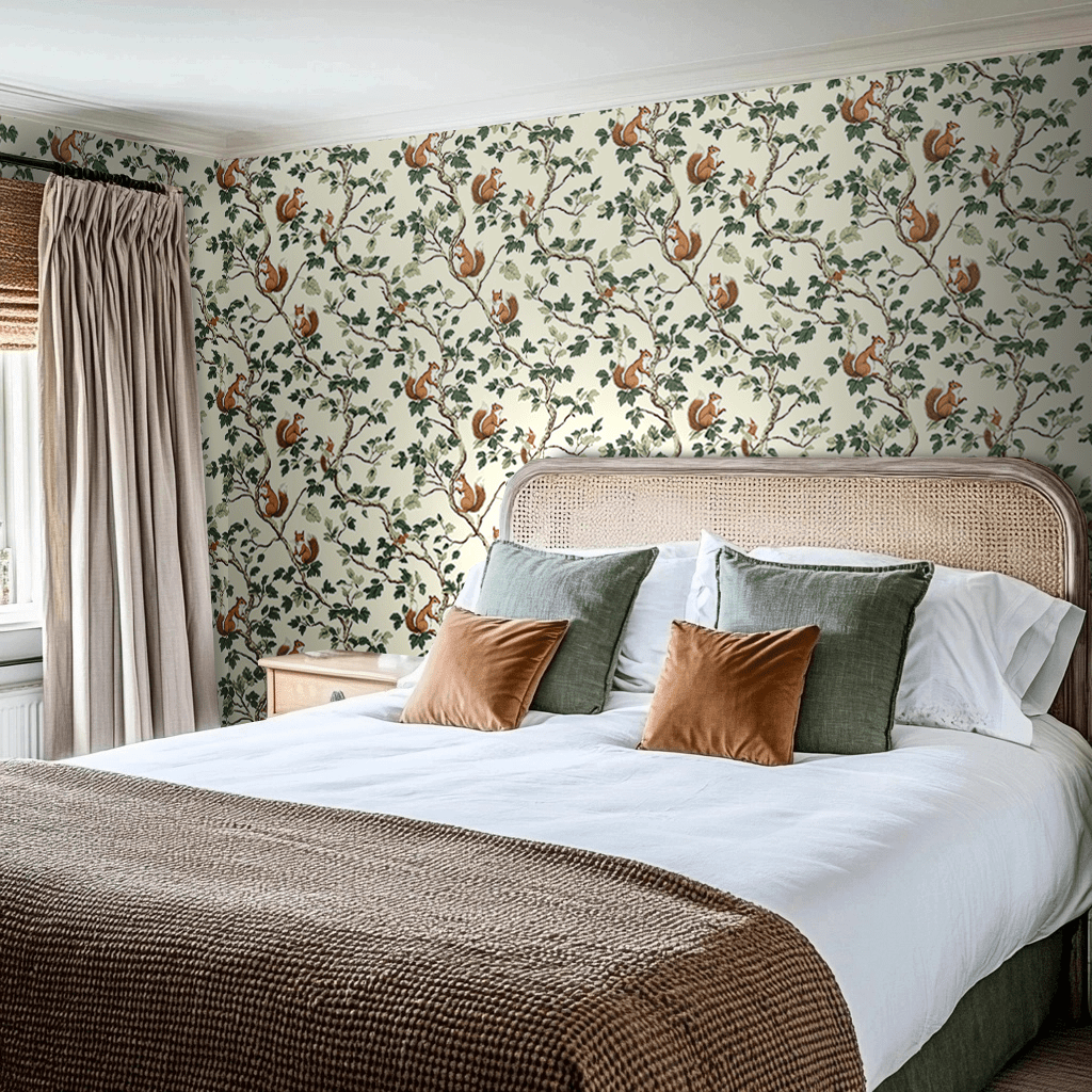 Autumn Scurry Wallpaper - Painted Paper