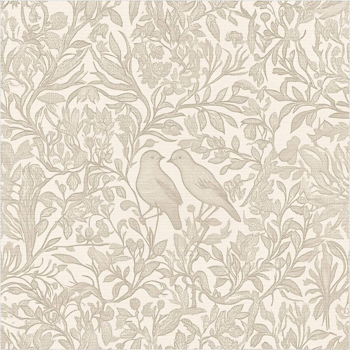 Birdsong Faux Grasscloth Wallpaper - Painted Paper