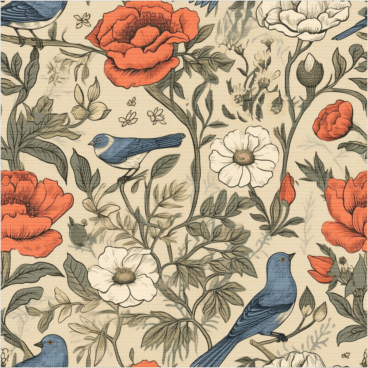Brookley Vintage Faux Grasscloth Wallpaper - Painted Paper