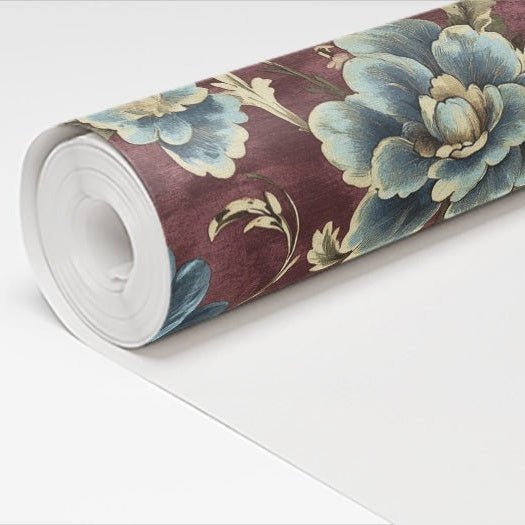 Burgundy Bouquet - Painted Paper