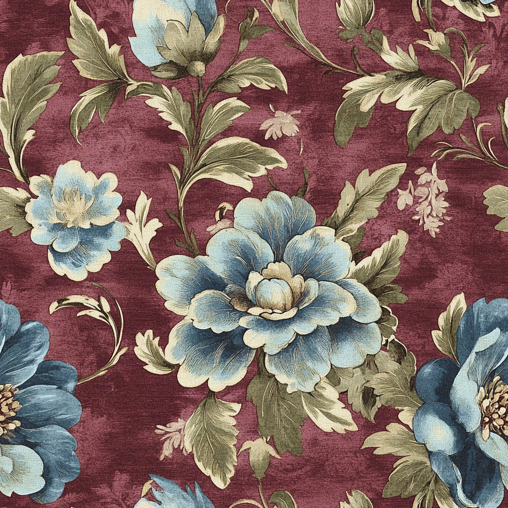 Burgundy Bouquet - Painted Paper