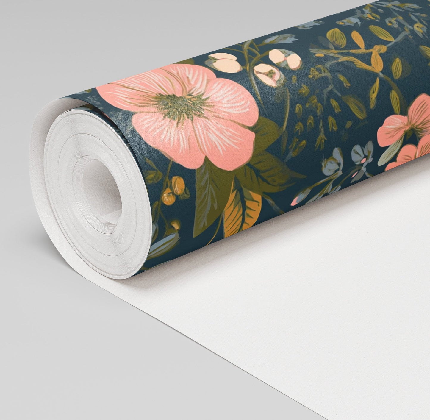 Camellia Moon Wallpaper - Painted Paper
