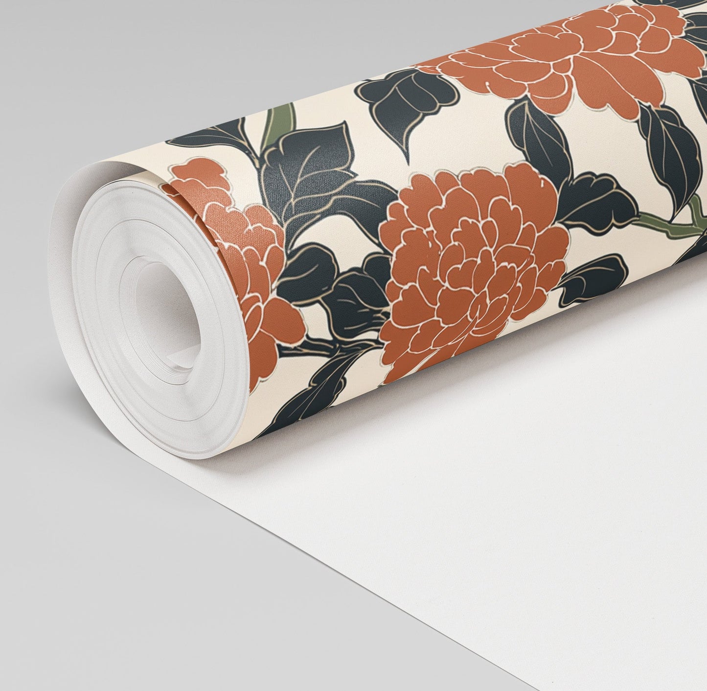 Chrysanthemum Noir Wallpaper - Painted Paper