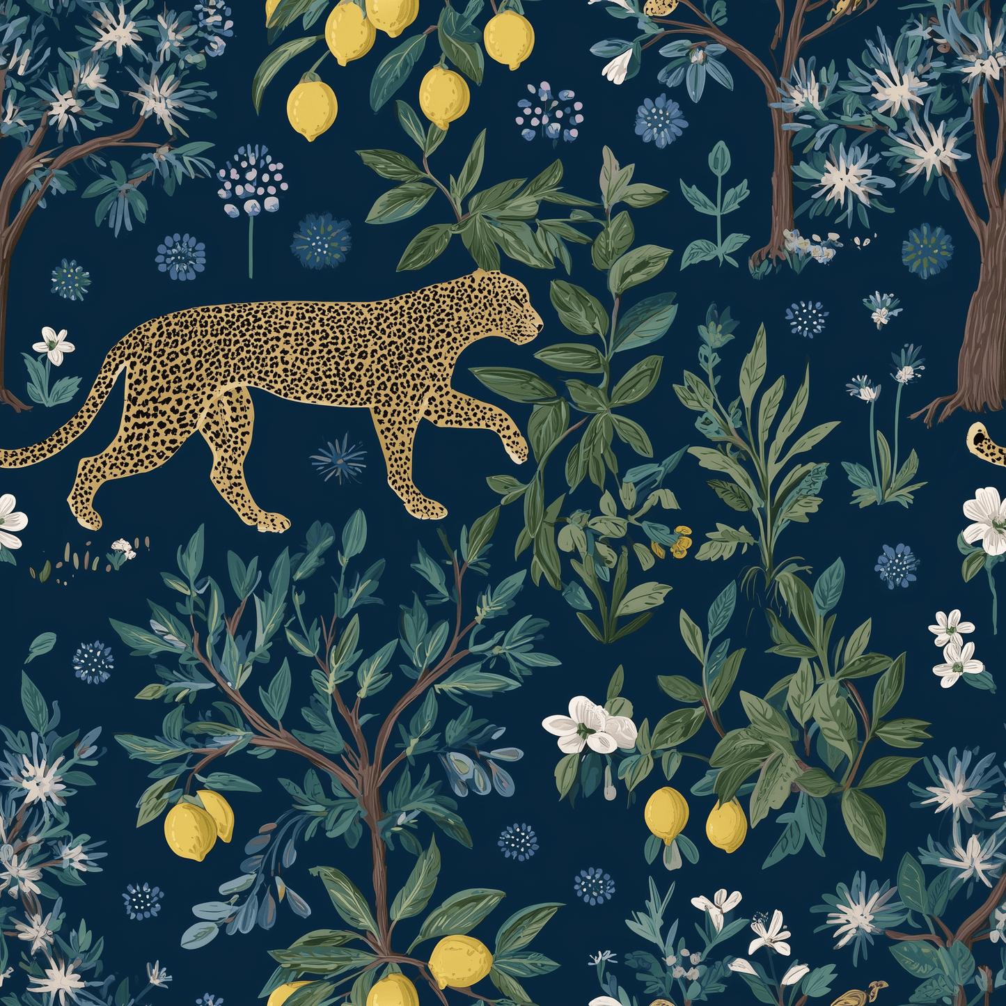 Citrus Panthera Wallpaper - Painted Paper