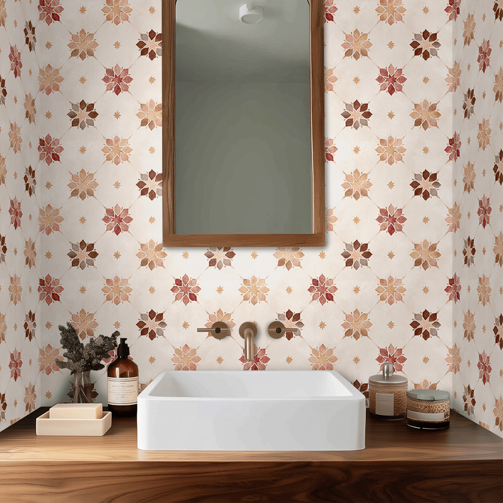 Clay Star Wallpaper - Painted Paper