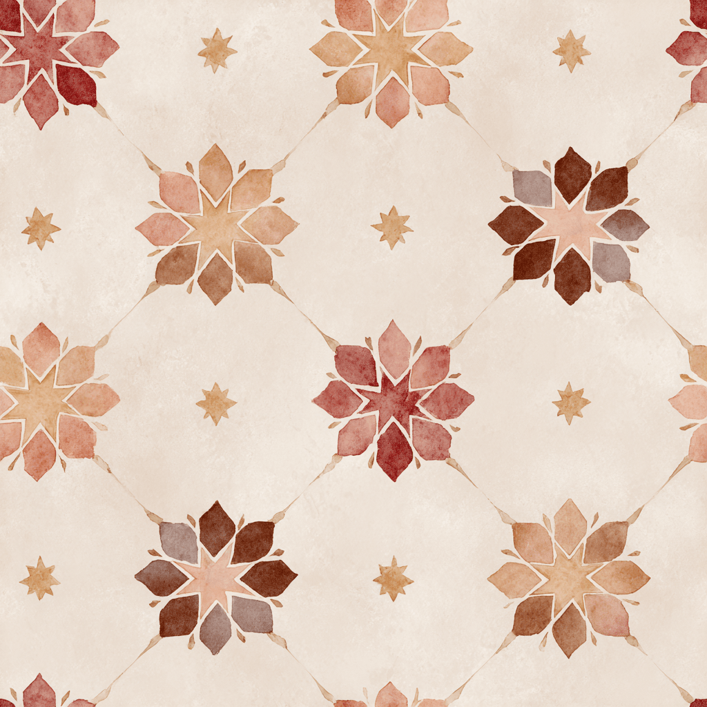 Clay Star Wallpaper - Painted Paper