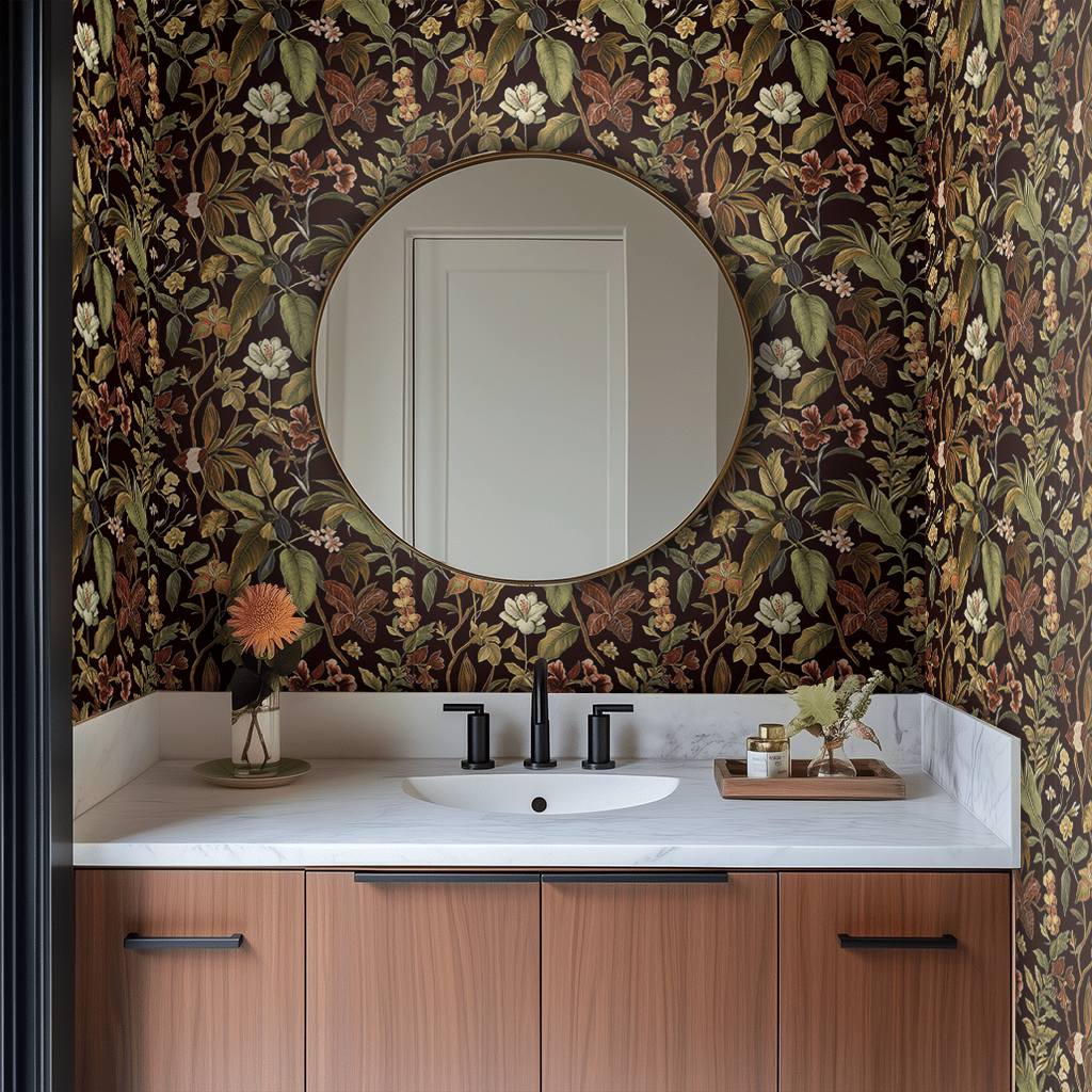 Cocoa Canopy Wallpaper - Painted Paper