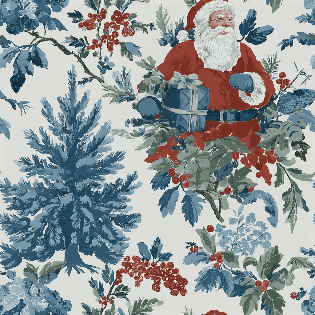 Cranberry Claus Wallpaper - Painted Paper