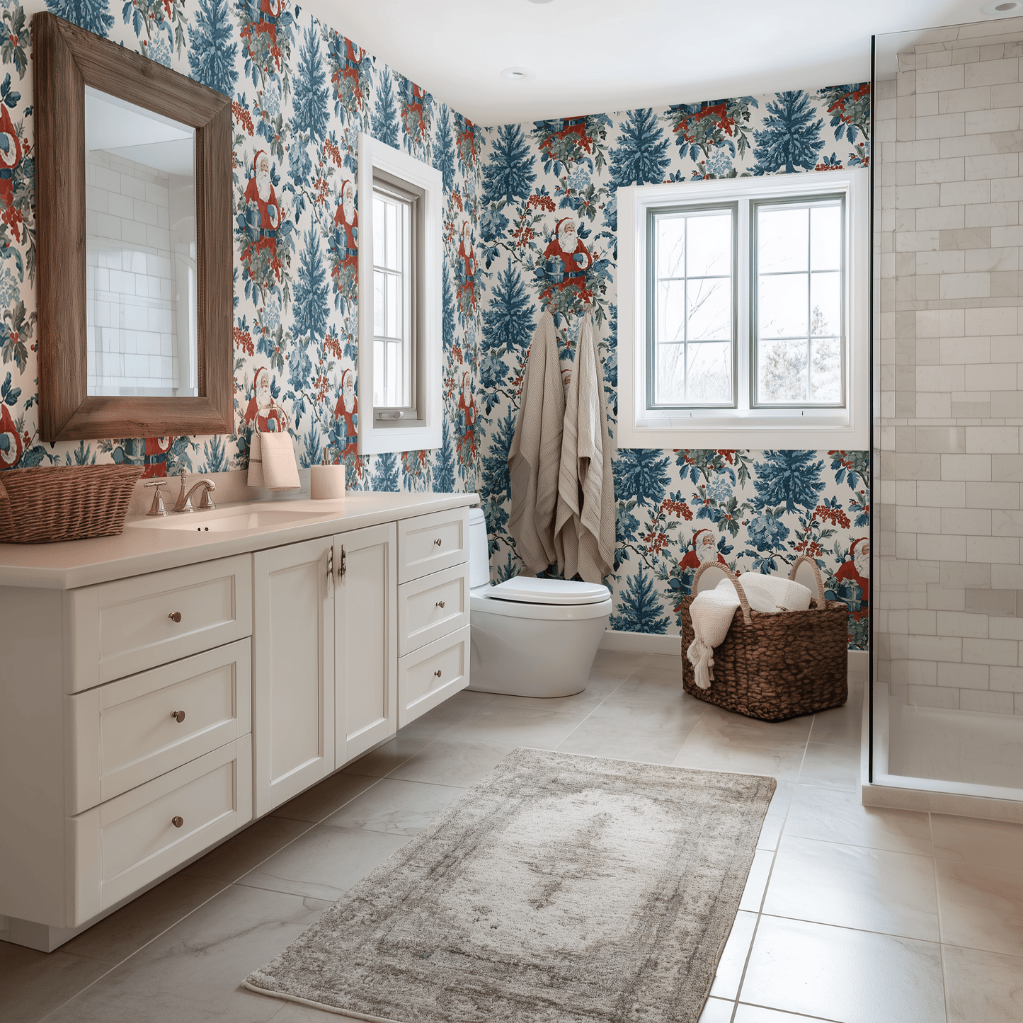 Cranberry Claus Wallpaper - Painted Paper