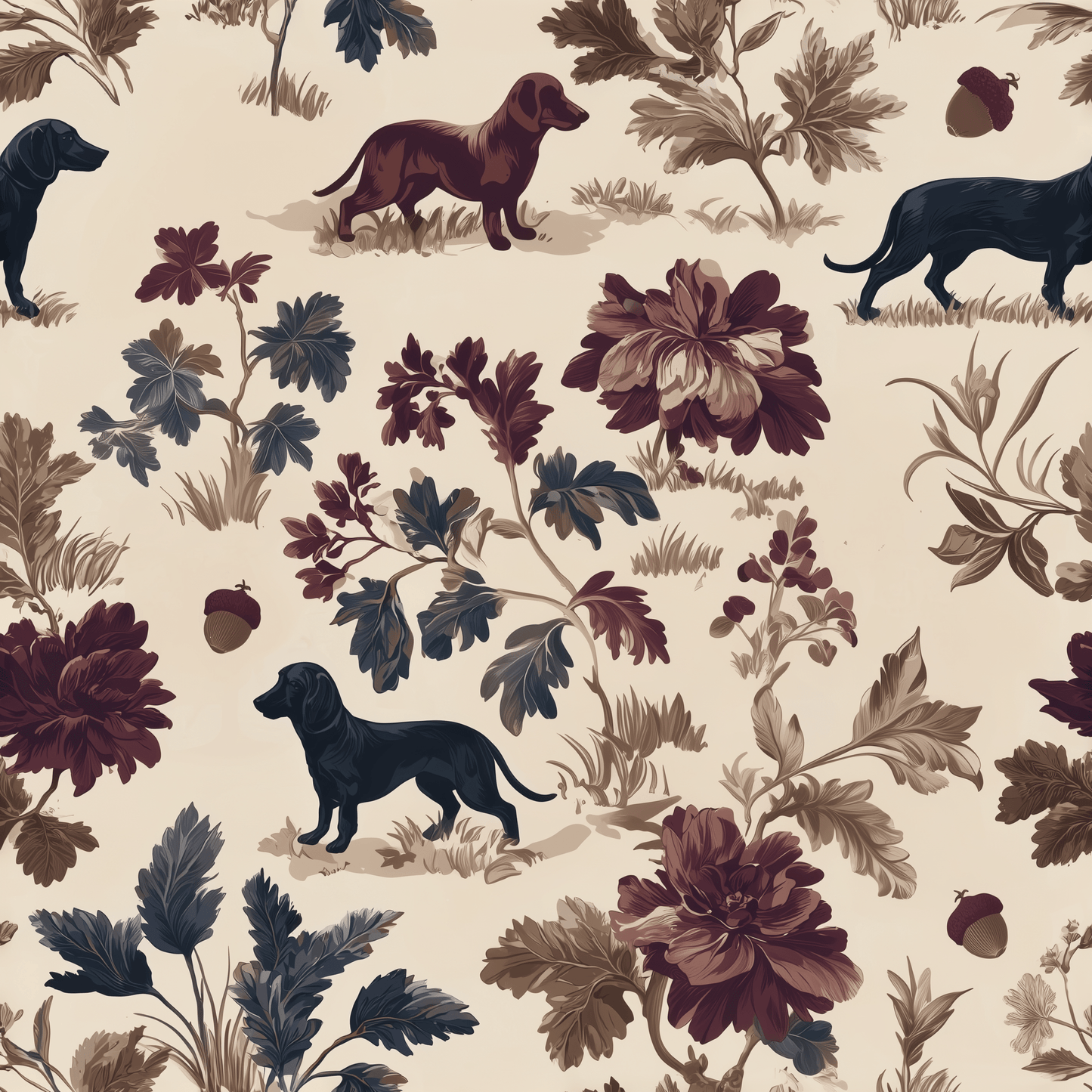 Dachshund Grove Wallpaper - Painted Paper