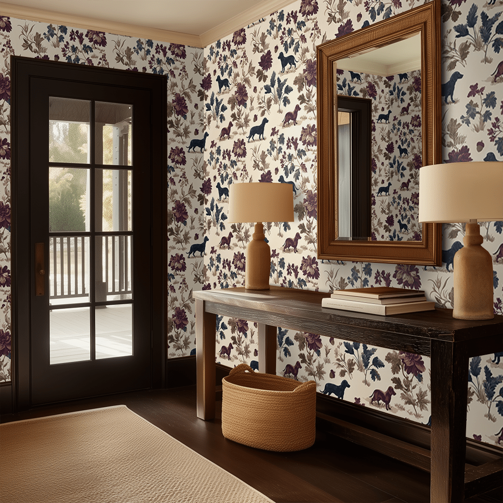 Dachshund Grove Wallpaper - Painted Paper