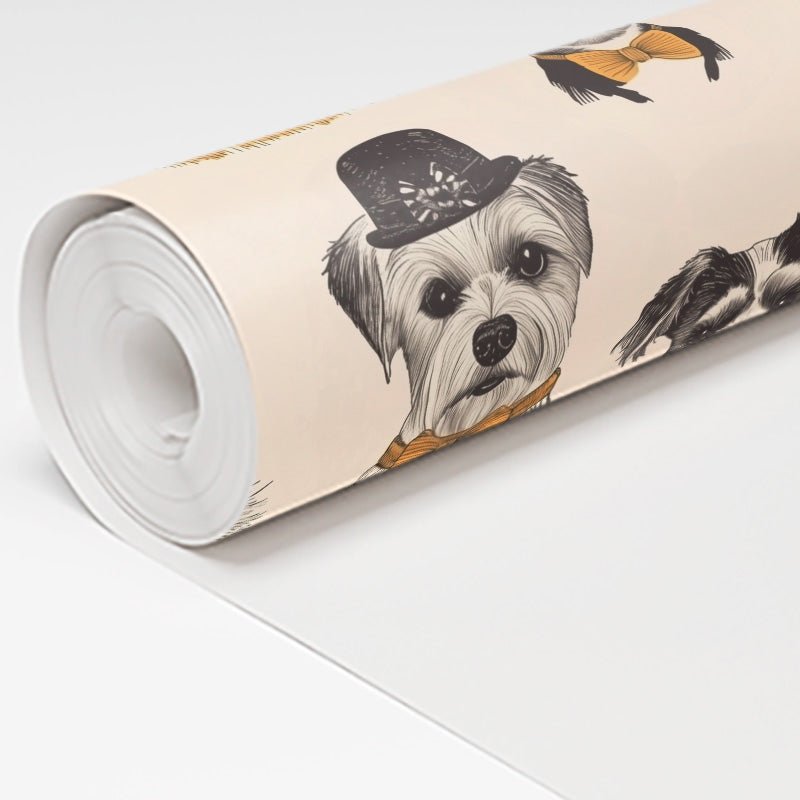 Dapper Dogs Wallpaper - Painted Paper