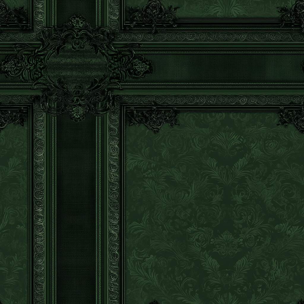 Emerald Baroque Wallpaper - Painted Paper
