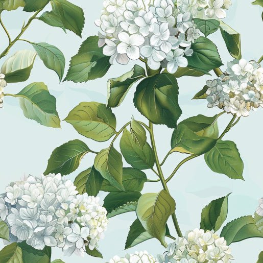 Emma Hydrangea Wallpaper - Painted Paper