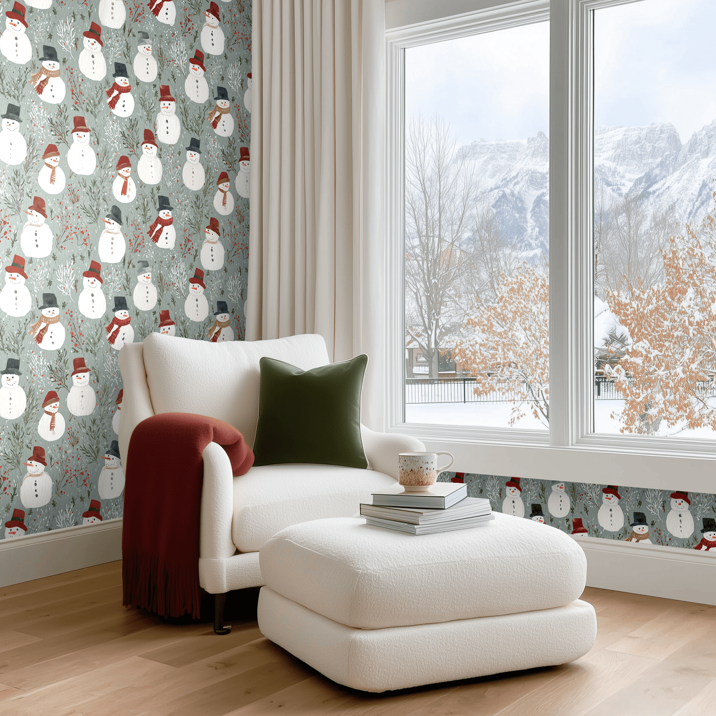 Frosted Companions Wallpaper - Painted Paper