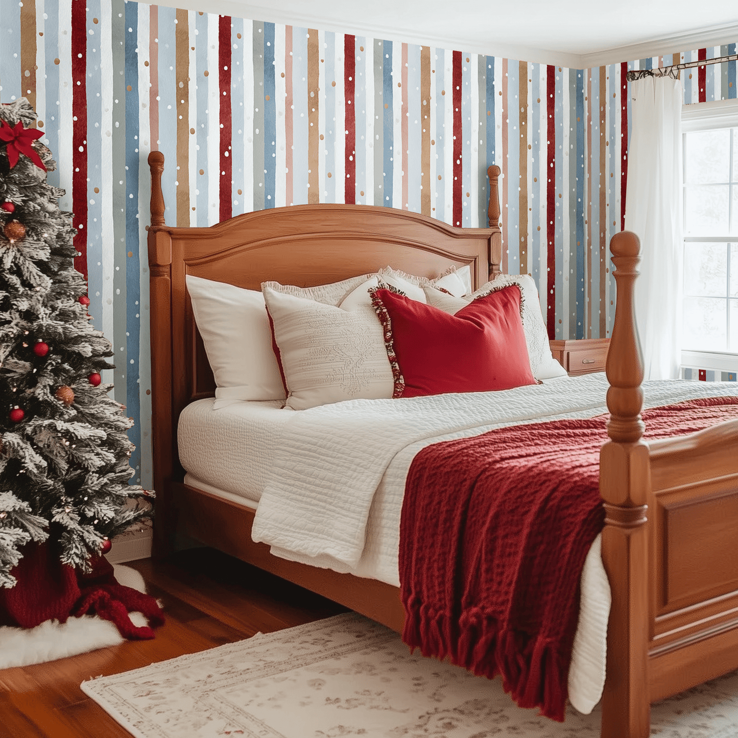 Frosted Stripes Wallpaper - Painted Paper