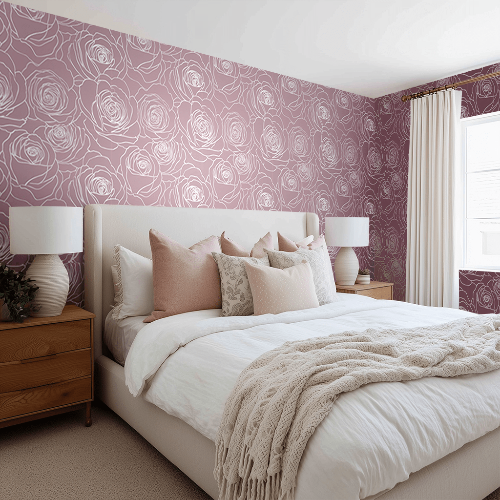 Garden Sketch Wallpaper - Painted Paper