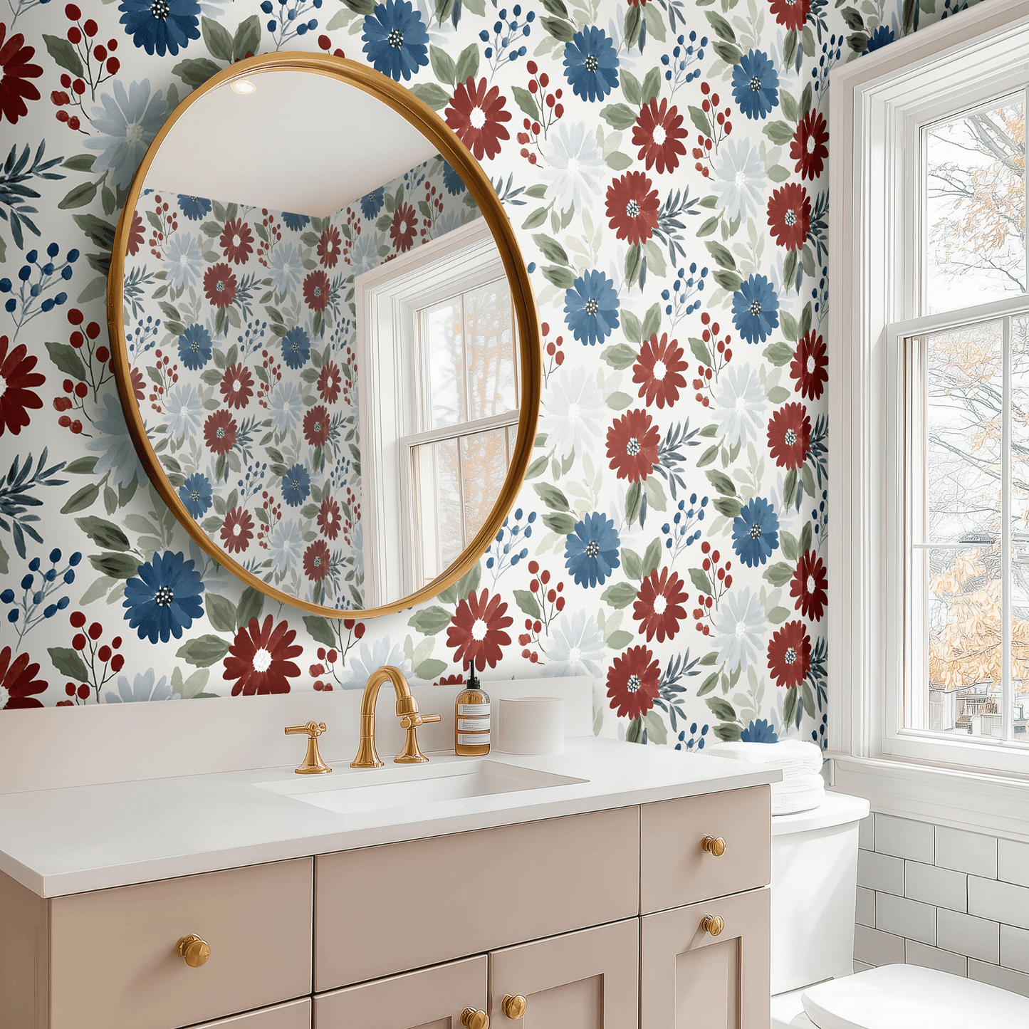 Gilded Petals Wallpaper - Painted Paper