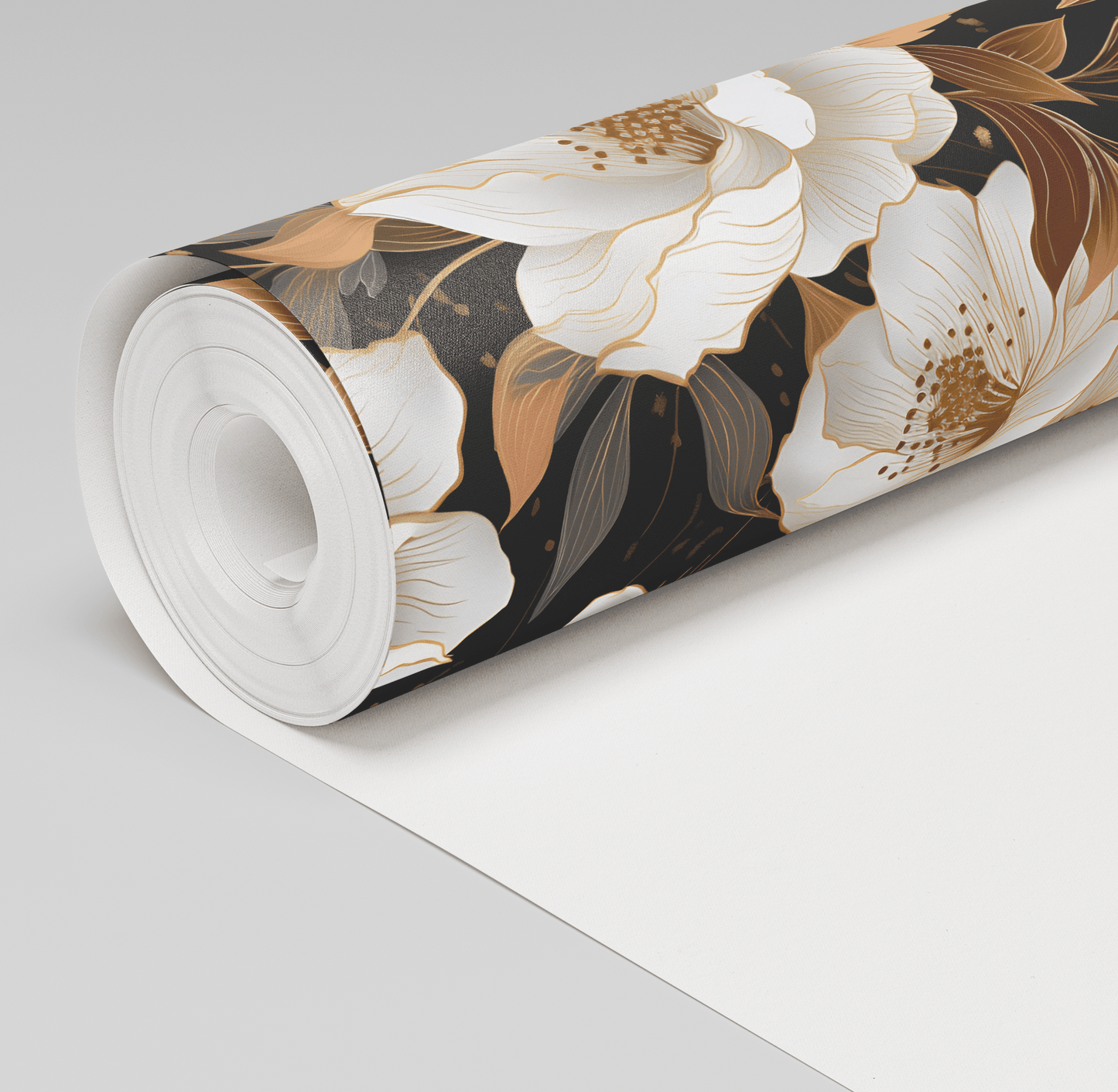Golden Bloom Wallpaper - Painted Paper