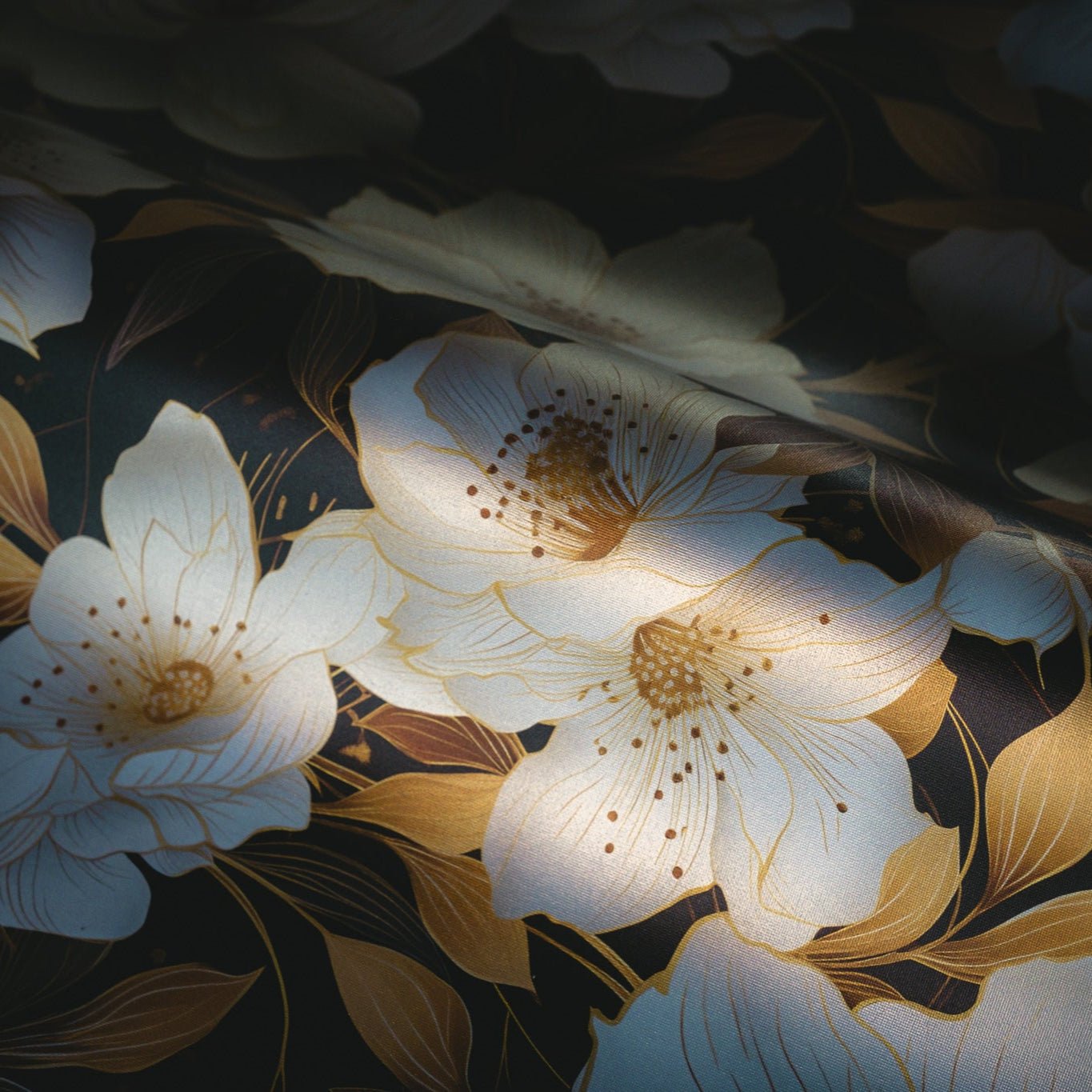 Golden Bloom Wallpaper - Painted Paper