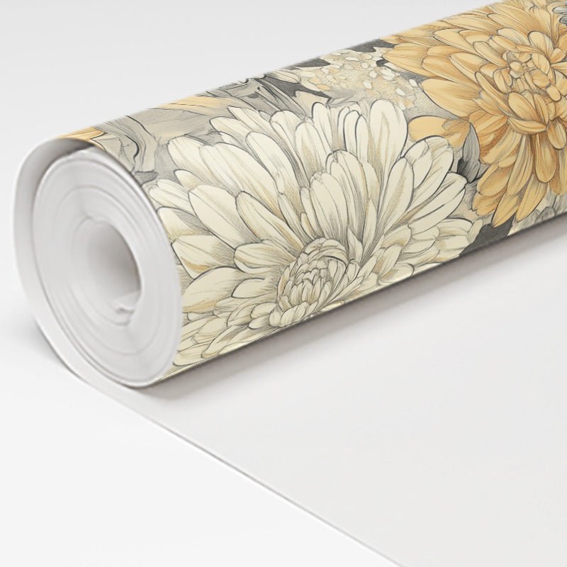 Golden Chrysanthemum - Painted Paper