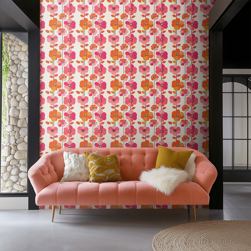 Groovy Garden Wallpaper - Painted Paper