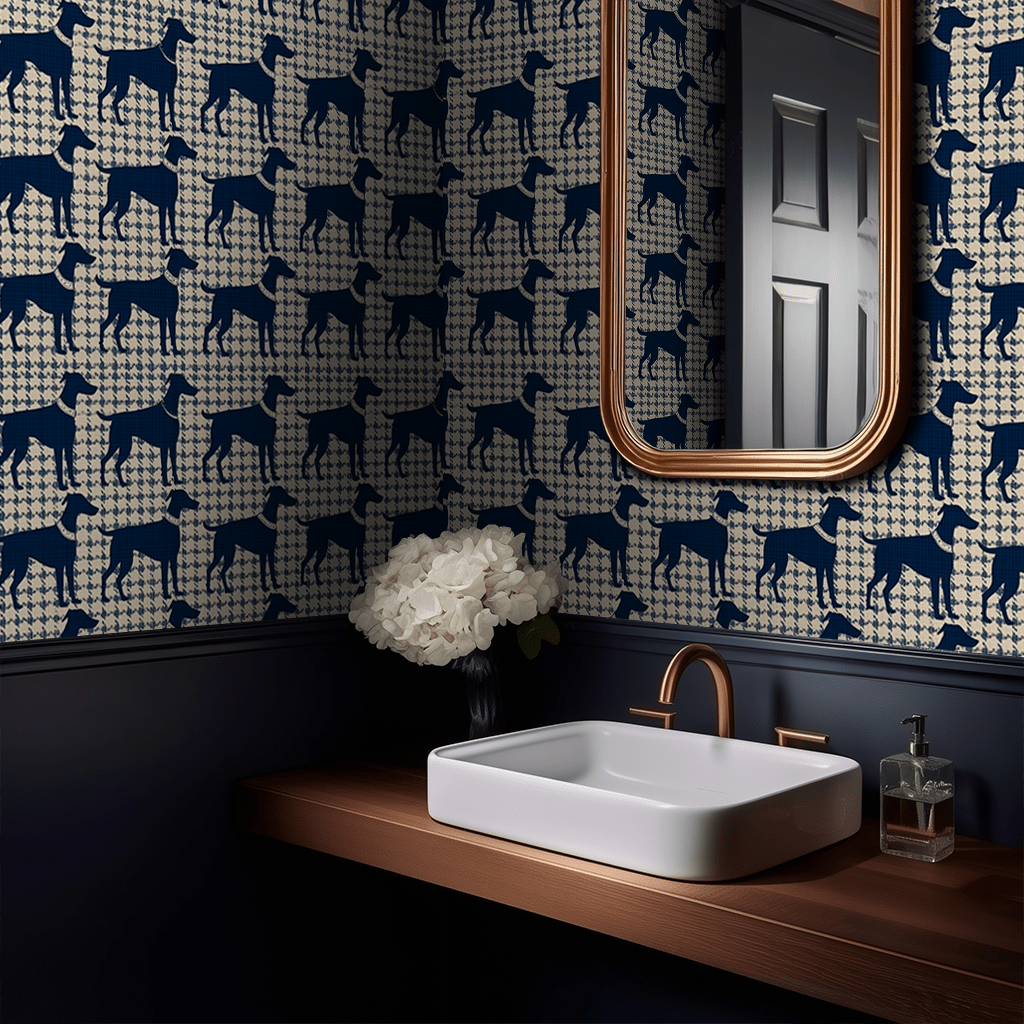 Houndstooth Heritage Wallpaper - Painted Paper