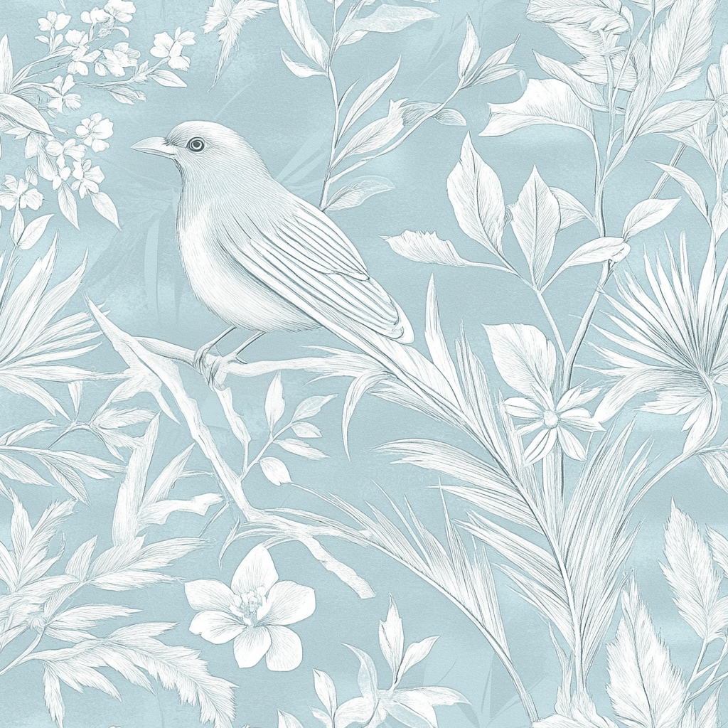 Icy Thistle Wallpaper - Painted Paper