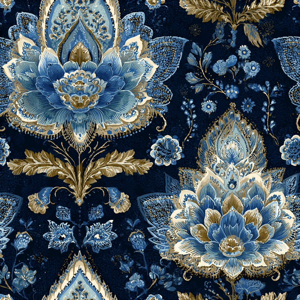 Midnight Court Wallpaper - Painted Paper