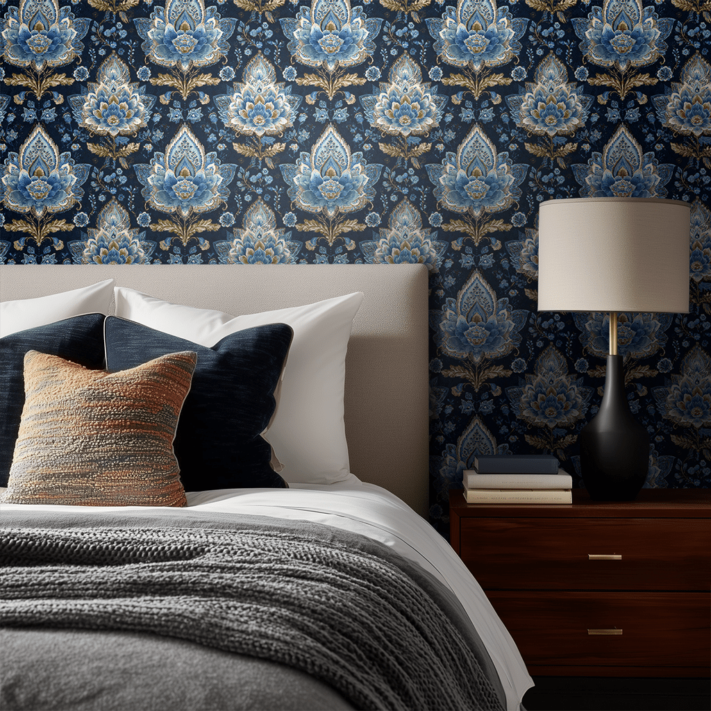 Midnight Court Wallpaper - Painted Paper
