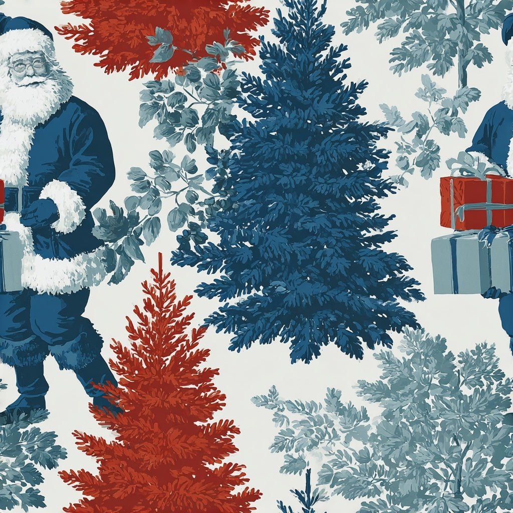 Midnight St. Nick Wallpaper - Painted Paper