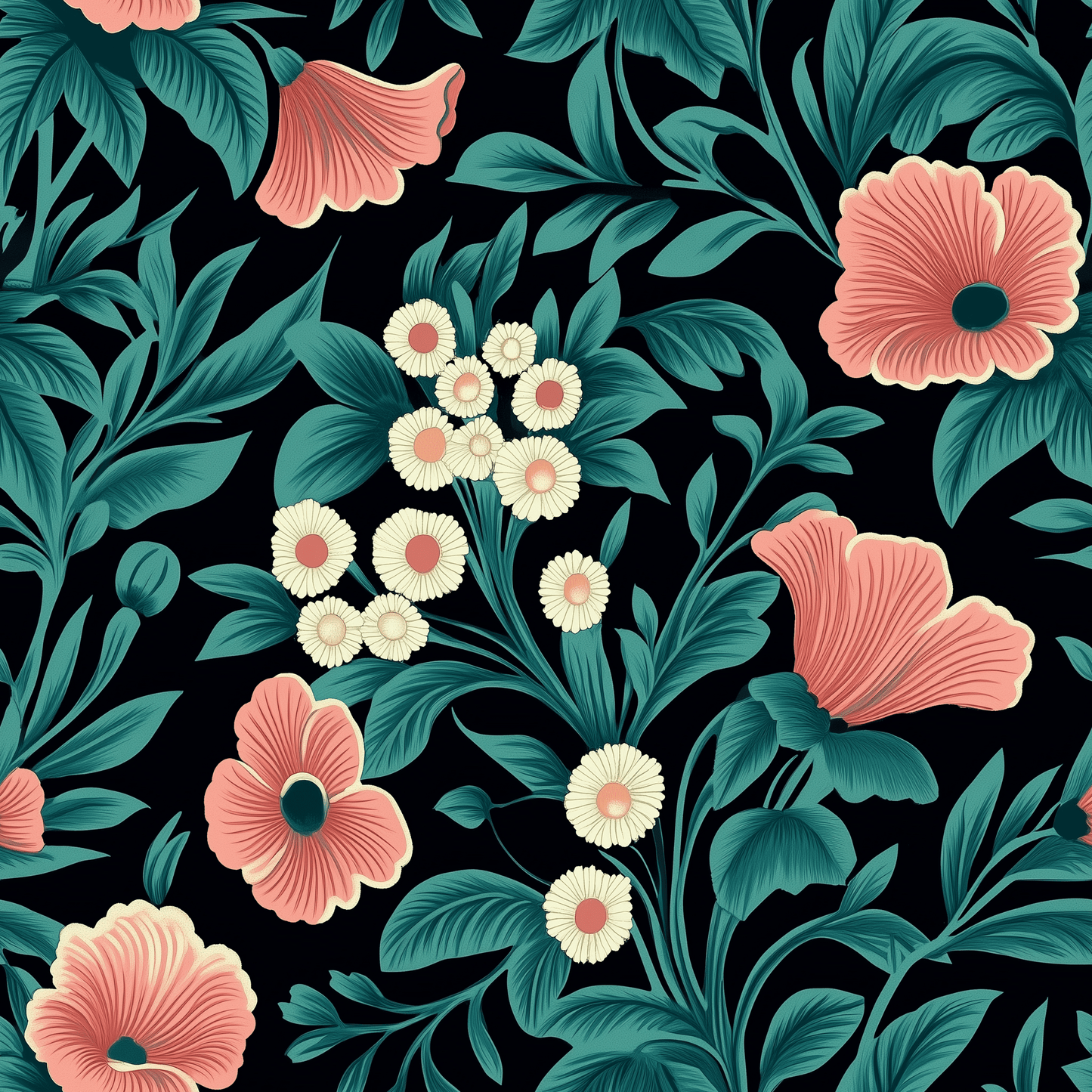 Moonbloom Wallpaper - Painted Paper