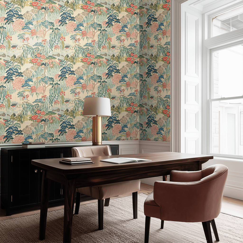 Nostalgic Garden 1 Wallpaper - Painted Paper