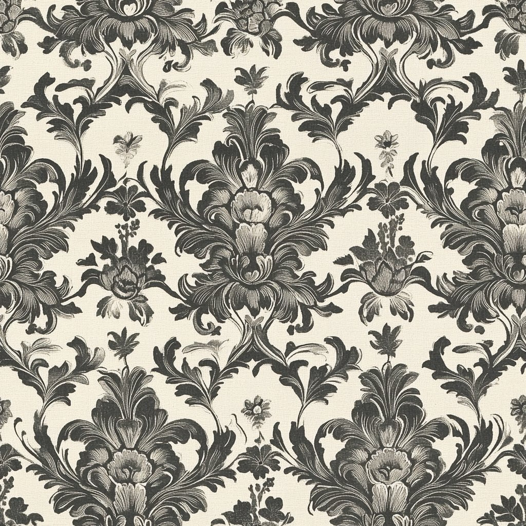 Obsidian Flourish - Painted Paper