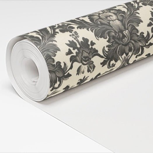 Obsidian Flourish - Painted Paper