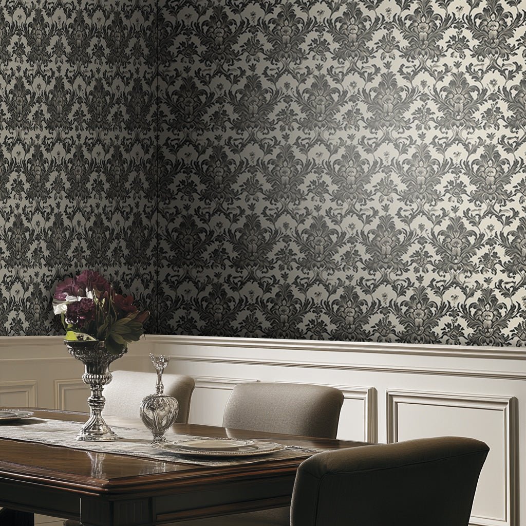 Obsidian Flourish - Painted Paper