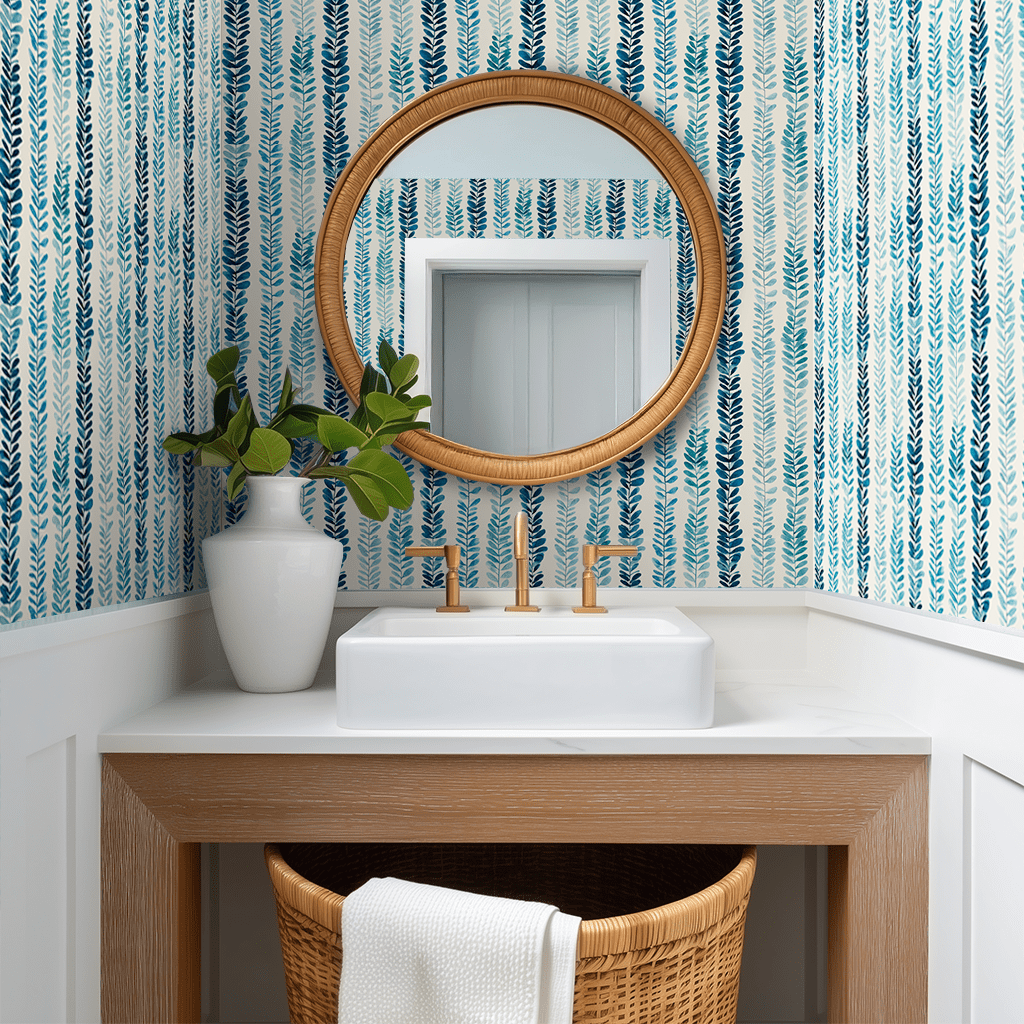Ocean Vine Wallpaper - Painted Paper