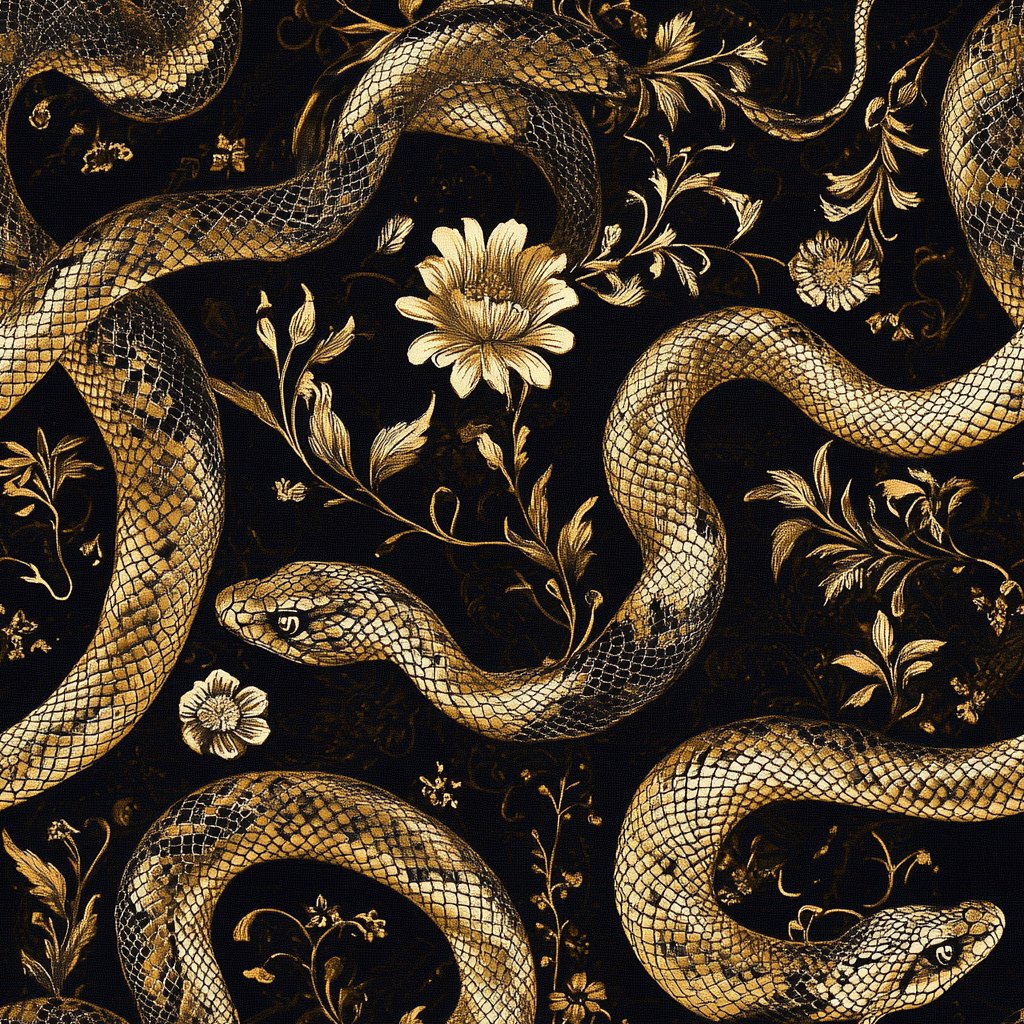 Orla Serpents Wallpaper - Painted Paper