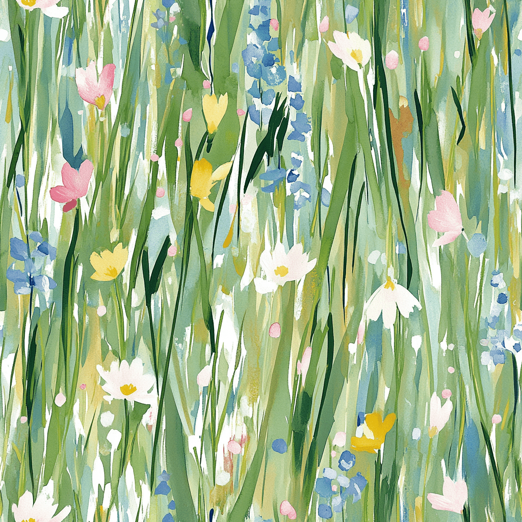 Painter's Meadow Wallpaper - Painted Paper