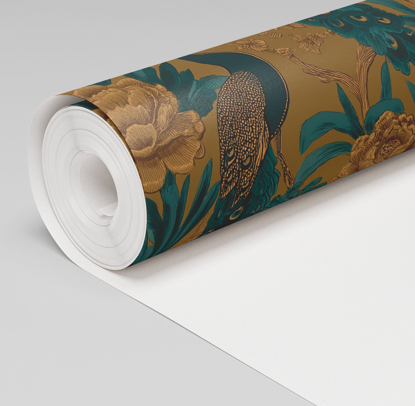 Peacock & Laure Wallpaper - Painted Paper