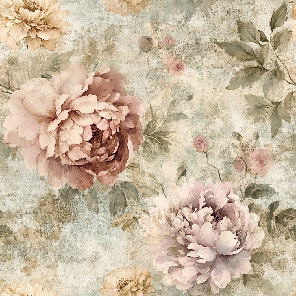Peony Whispers - Painted Paper